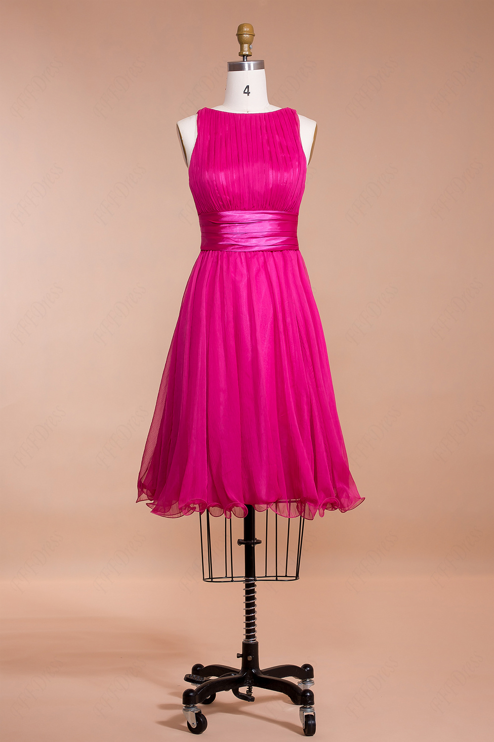 Knee Length Hot Pink Prom Dress, Bridesmaid Dress on Luulla