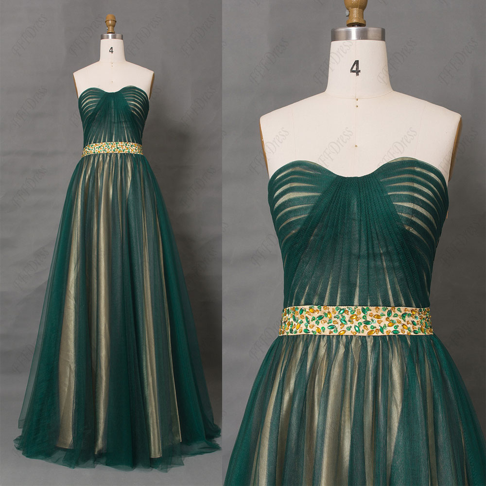 Party Wear Double shade Gown in Green